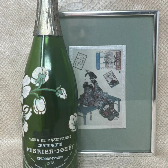 Vintage Geisha Woodblock Print on Paper Wall Art - Picture 2 of 8